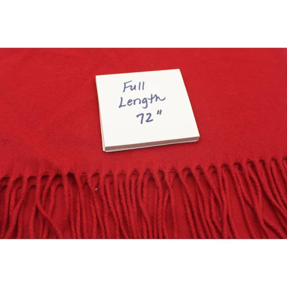 Isotoner Red Knit Mittens and Dillard Large Scarf Matching Set Lined Fleece Vtg - Picture 11 of 12